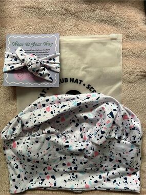 Hello Headband Scrub Hat and Scrunchie